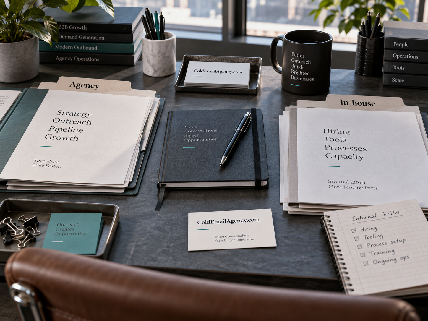 Editorial photograph for Agency vs in-house outbound: a naming and ops decision